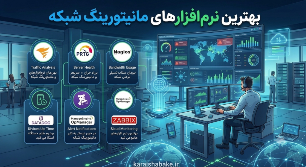 📡 بهترین ابزارهای مانیتورینگ شبکه کدام اند؟ | معرفی کامل بهترین نرم افزارهای مانیتورینگ شبکه در سال 2026